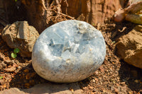 Polished Blue Celestite Crystal Eggs  x 2 From Sakoany, Madagascar - TopRock