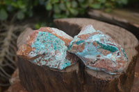 Natural Dioptase In Matrix Specimens  x 12 From Grootfontein, Namibia