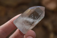 Polished Wispy Phantom Smokey Quartz Points x 20 From Madagascar