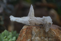 Natural Drusy Quartz Coated Fluorescent Calcite Spearhead Crystals x 21 From Alberts Mountain, Lesotho