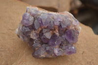 Natural Deep Jacaranda Amethyst Crystal Clusters  x 6 From Zambia - TopRock