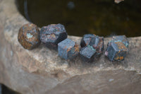 Natural Red & Brown Fully Formed Dodecagon Pyrope Garnet Crystals  - Sold per 500 g (70 to 85 pieces) - From Zimbabwe - Toprock Gemstones and Minerals 