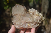 Natural Cascading Smokey Quartz Clusters x 3 From Luena, Congo