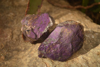 Natural Metallic Purpurite Cobbed Specimens x 12 From Erongo, Namibia