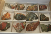 Natural Rough Bloodstone Cobbed Specimens  x 12 From Swaziland