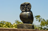 Polished Hand Carved Leopard Stone Owl x 1 From Zimbabwe - TopRock