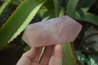 Polished Double Terminated Rose Quartz Points x 3 From Ambatondrazaka, Madagascar