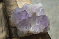 Natural Jacaranda Amethyst Clusters  x 3 From Mumbwa, Zambia - Toprock Gemstones and Minerals 