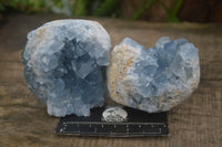 Natural Blue Celestite Crystal Specimens  x 3 From Sakoany, Madagascar - Toprock Gemstones and Minerals 