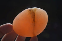 Polished Orange Twist Calcite Palm Stones  x 12 From Madagascar - Toprock Gemstones and Minerals 