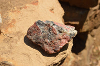 Natural Rough Pink & Black Rhodonite Specimens  x 6 From Zimbabwe - TopRock