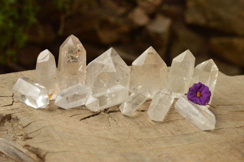 Clear quartz with on sale purple