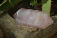 Polished Double Terminated Rose Quartz Points x 3 From Ambatondrazaka, Madagascar