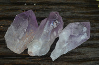 Natural Single Jacaranda Amethyst Crystals  x 24 From Mumbwa, Zambia - Toprock Gemstones and Minerals 