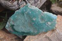 Polished Green Mtorolite / Chrome Chrysoprase Plates  x 2 From Zimbabwe - Toprock Gemstones and Minerals 