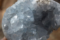 Polished Blue Celestite Egg Geodes  x 2 From Sakoany, Madagascar