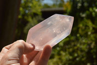 Polished Gemmy Pink Rose Quartz Double Terminated Points  x 6 From Ambatfinhandrana, Madagascar - TopRock