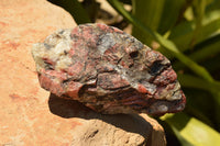 Natural Rough Pink & Black Rhodonite Specimens  x 6 From Zimbabwe - TopRock