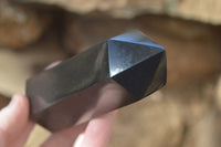 Polished Black Basalt Points  x 6 From Madagascar