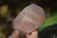 Polished Double Terminated Rose Quartz Points x 3 From Ambatondrazaka, Madagascar