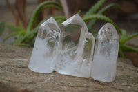 Polished Clear Quartz Crystal Points  x 6 From Madagascar