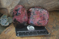 Polished Red Rhodonite Free Forms  x 6 From Zimbabwe - Toprock Gemstones and Minerals 