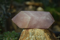 Polished Double Terminated Rose Quartz Points x 3 From Ambatondrazaka, Madagascar