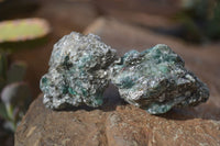 Natural Rare Emerald Mica In Matrix Cobbed Specimens x Lot From Mutoko, Zimbabwe