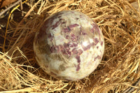 Polished Pink Rubellite Tourmaline Spheres (2 Sml, 2 Med) x 4 From Ambatondrazaka, Madagascar - TopRock