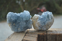 Natural Blue Celestite Crystal Specimens  x 3 From Sakoany, Madagascar - Toprock Gemstones and Minerals 