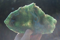 Polished Green Mtorolite / Chrome Chrysoprase Plates  x 2 From Zimbabwe - Toprock Gemstones and Minerals 