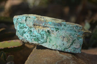 Natural Drusy Coated Chrysocolla Specimens x 3 From Kakanda, Congo