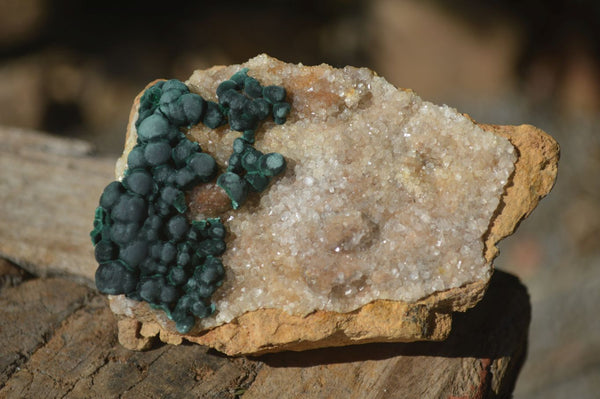 Natural Rare Ball Malachite On Drusy Quartz & Dolomite Matrix  x 6 From Kambove, Congo - Toprock Gemstones and Minerals 