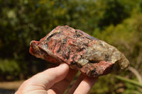 Natural Rough Pink & Black Rhodonite Specimens  x 6 From Zimbabwe - TopRock