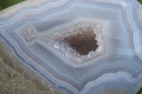 Polished Blue Lace Agate Standing Free Forms  x 2 From Nsanje, Malawi - Toprock Gemstones and Minerals 