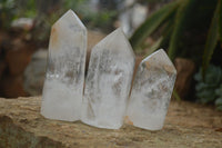 Polished Clear Quartz Crystal Points  x 6 From Madagascar