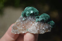 Natural Rare Ball Malachite On Drusy Quartz & Dolomite Matrix  x 6 From Kambove, Congo - Toprock Gemstones and Minerals 