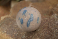 Polished Blue Spotted Spinel Quartz Spheres x 12 From Madagascar