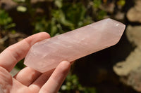 Polished Gemmy Pink Rose Quartz Double Terminated Points  x 6 From Ambatfinhandrana, Madagascar - TopRock