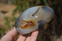 Polished Mixed Agate Standing Free Forms  x 3 From Madagascar