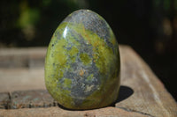 Polished Green Opal Standing Free Forms  x 6 From Madagascar - Toprock Gemstones and Minerals 