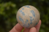 Polished Blue Spotted Spinel Quartz Spheres x 12 From Madagascar