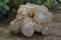 Natural Cascading White Phantom Smokey Quartz Clusters  x 2 From Luena, Congo - Toprock Gemstones and Minerals 