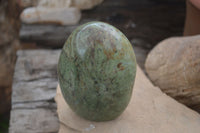 Polished Green Chrysoprase Standing Free Forms  x 2 From Madagascar - TopRock