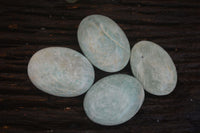 Polished Blue Amazonite Palm Stones  x 12 From Madagascar - Toprock Gemstones and Minerals 