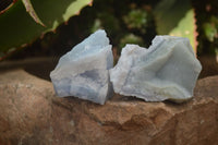 Natural Etched Blue Chalcedony Specimens  x 35 From Nsanje, Malawi