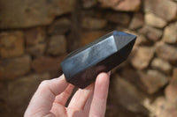 Polished Black Basalt Points  x 6 From Madagascar