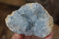 Natural Blue Celestite Crystal Specimens  x 6 From Madagascar - Toprock Gemstones and Minerals 