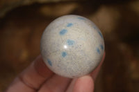 Polished Blue Spotted Spinel Quartz Spheres x 12 From Madagascar