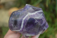 Polished "Witches Hat" Chevron Amethyst Crystals  x 4 From Madagascar - Toprock Gemstones and Minerals 